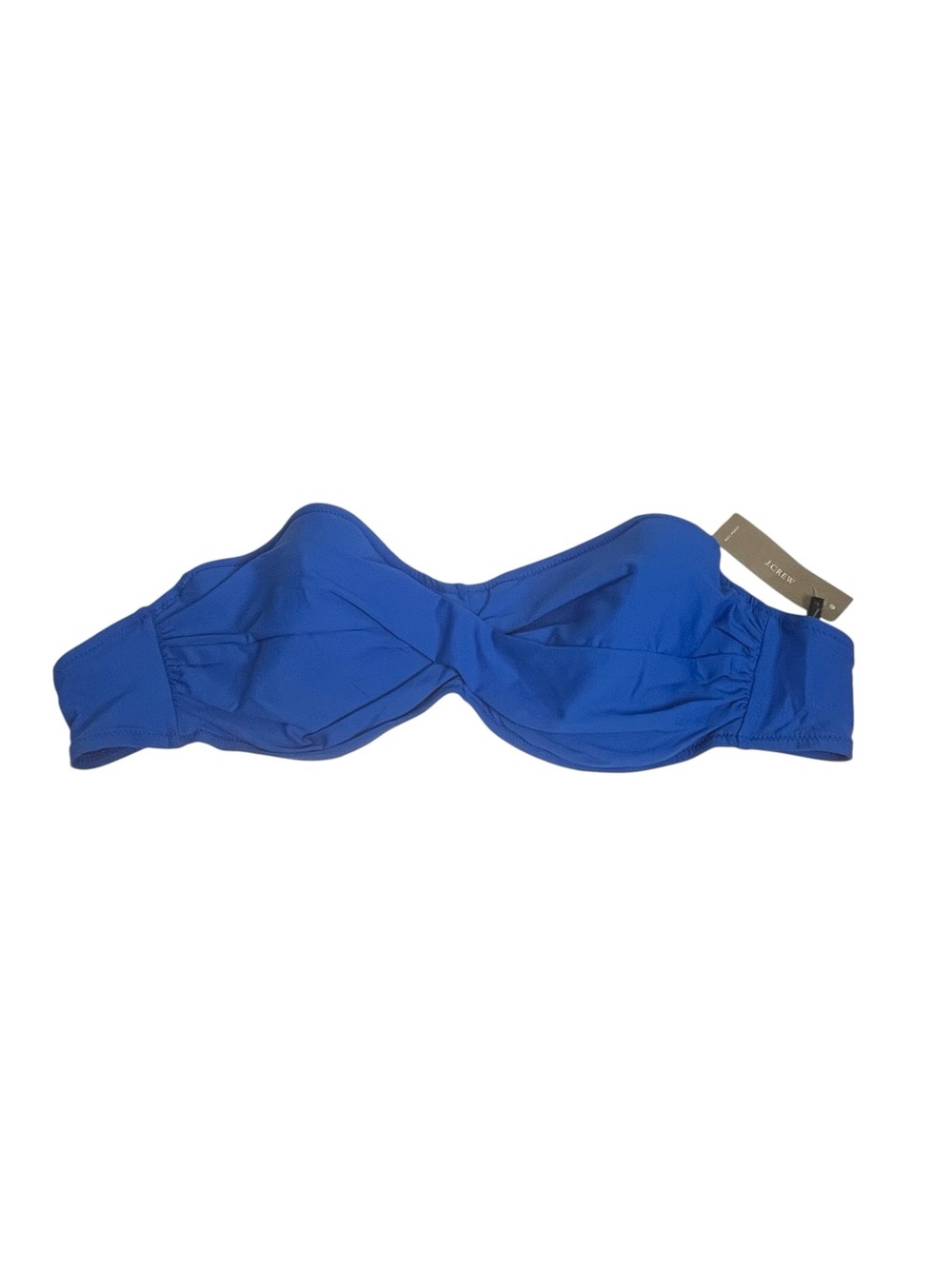 J.Crew Cobalt Blue Twist Bandeau Underwire Molded Bikini Top 38C